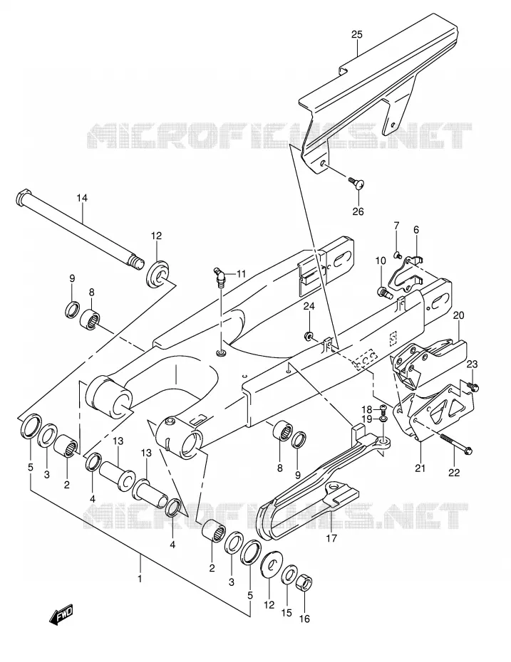 SWINGARM Suzuki MOTO 400 DR-Z 2006  DR-Z400EK6(E1)
