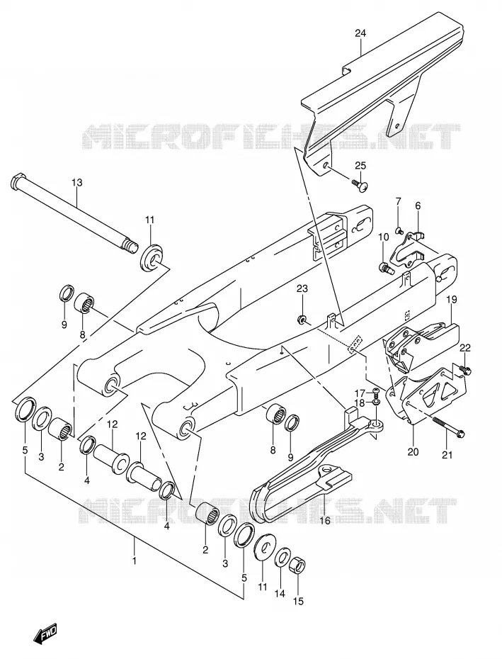 SWINGARM Suzuki MOTO 400 DR-Z 2009  DR-Z400SK9(E2)