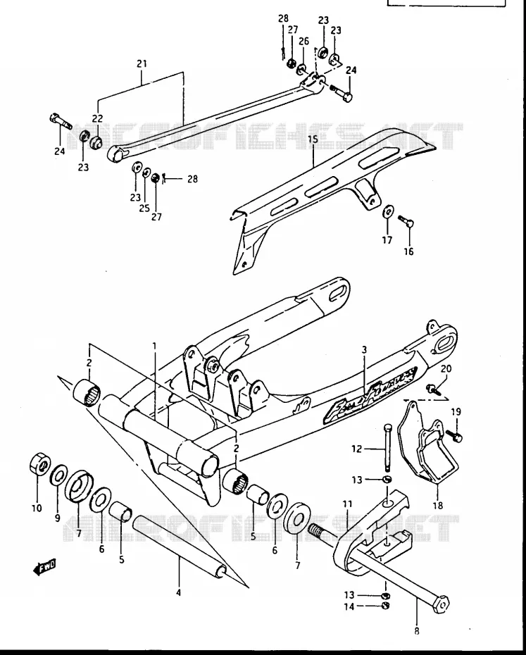 SWINGARM Suzuki MOTO 500 DR 1987  DR500H(G/H/J)