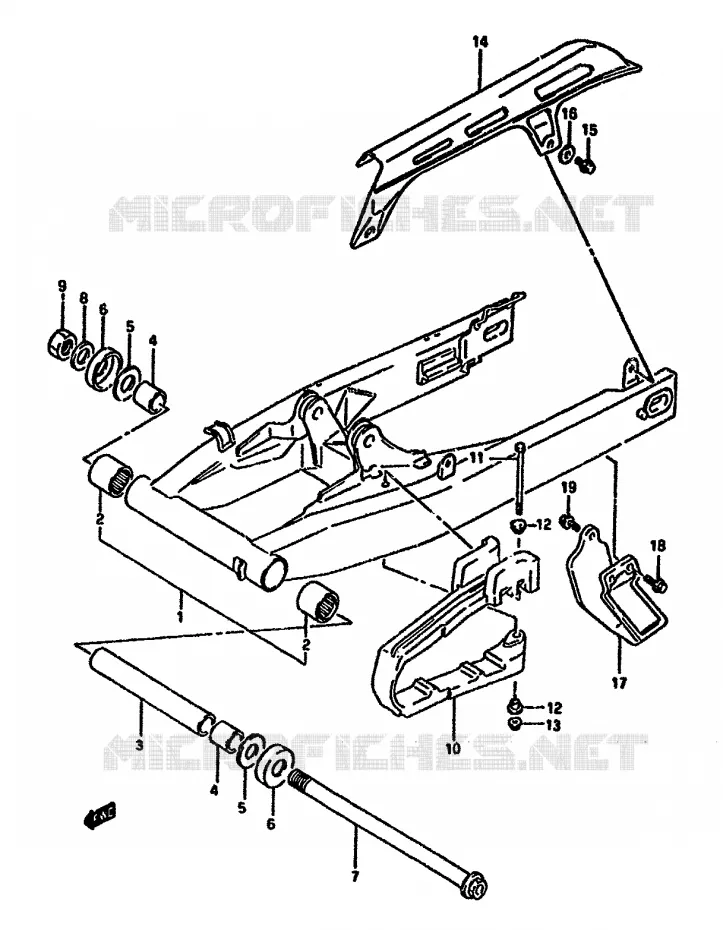 SWINGARM Suzuki MOTO 650 DR 1994  DR650RUR(N/P/R)