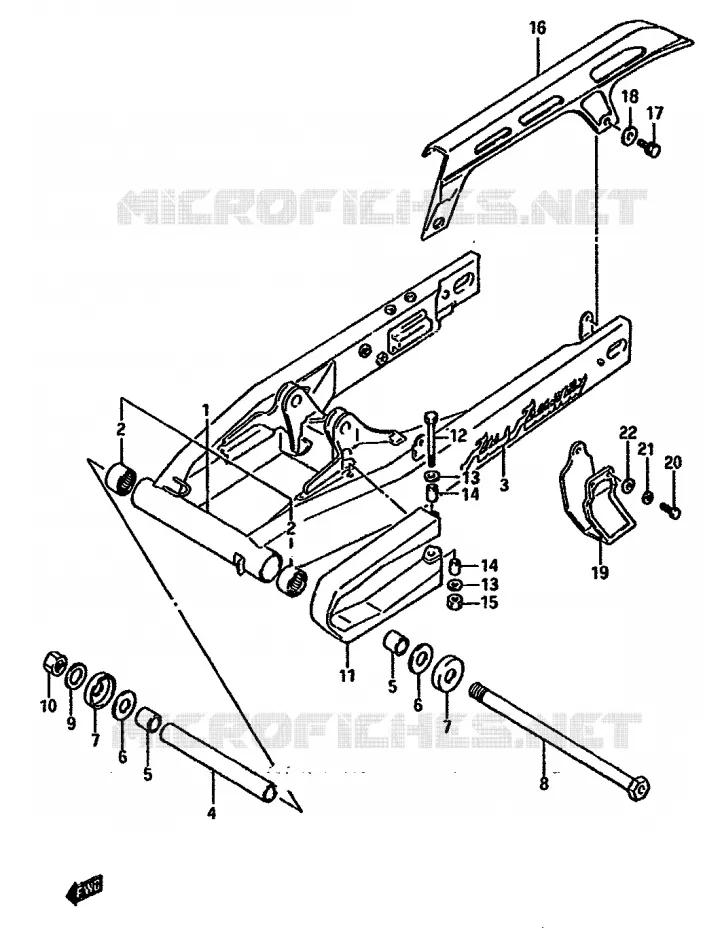 SWINGARM Suzuki MOTO 750 DR 1989  DR750SK(J/K)