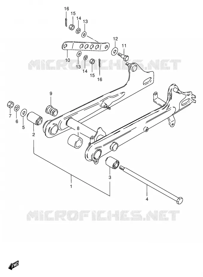 SWINGARM Suzuki SCOOTER 100 FB 1995  FB100DS(E71)