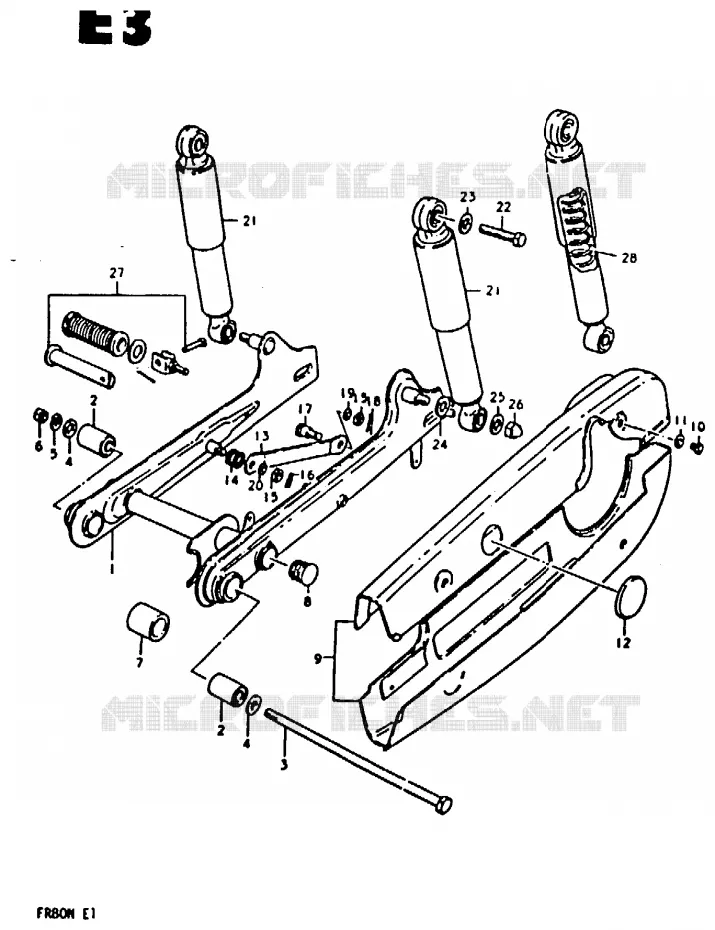 SWINGARM Suzuki SCOOTER 80 FR 1981  FR80N(M/B/N)