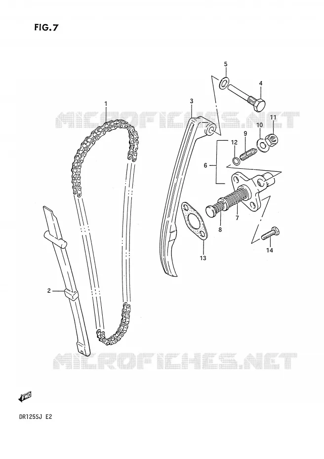 TIMING Suzuki MOTO 125 DR 1985  DR125SF(E2)