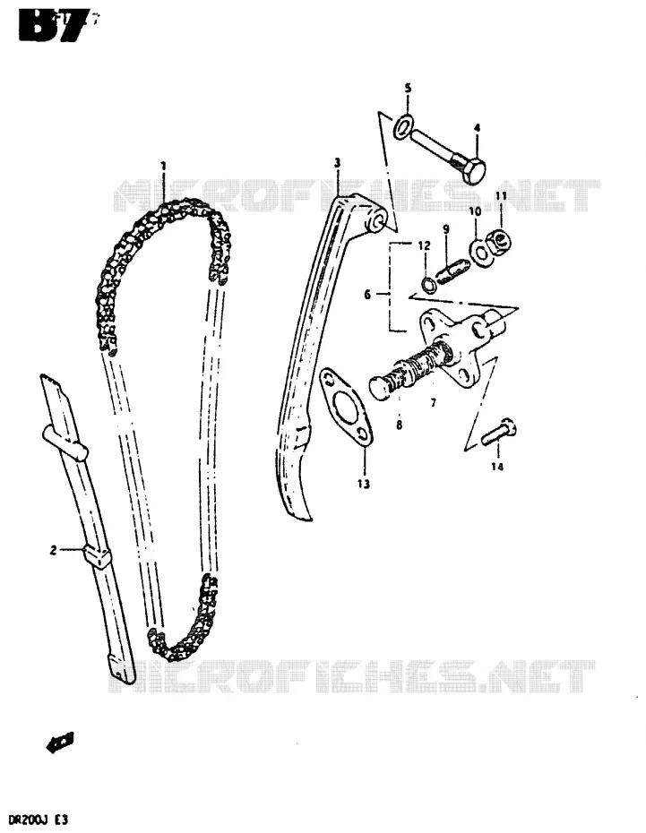 TIMING Suzuki MOTO 200 DR 1988  DR200J(G/H/J)