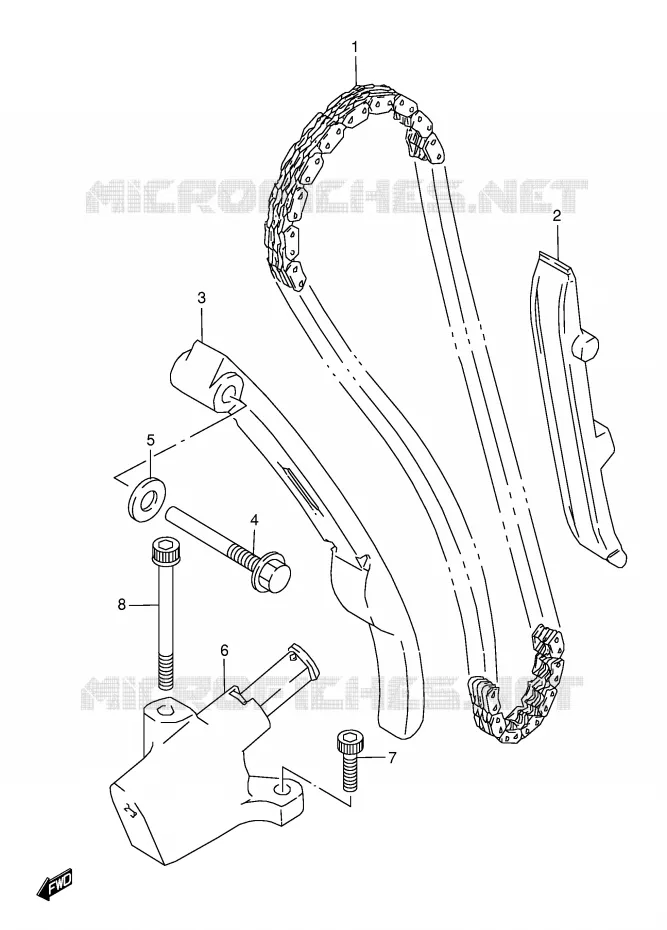 TIMING Suzuki MOTO 800 DR 1993  DR800SP(E4)