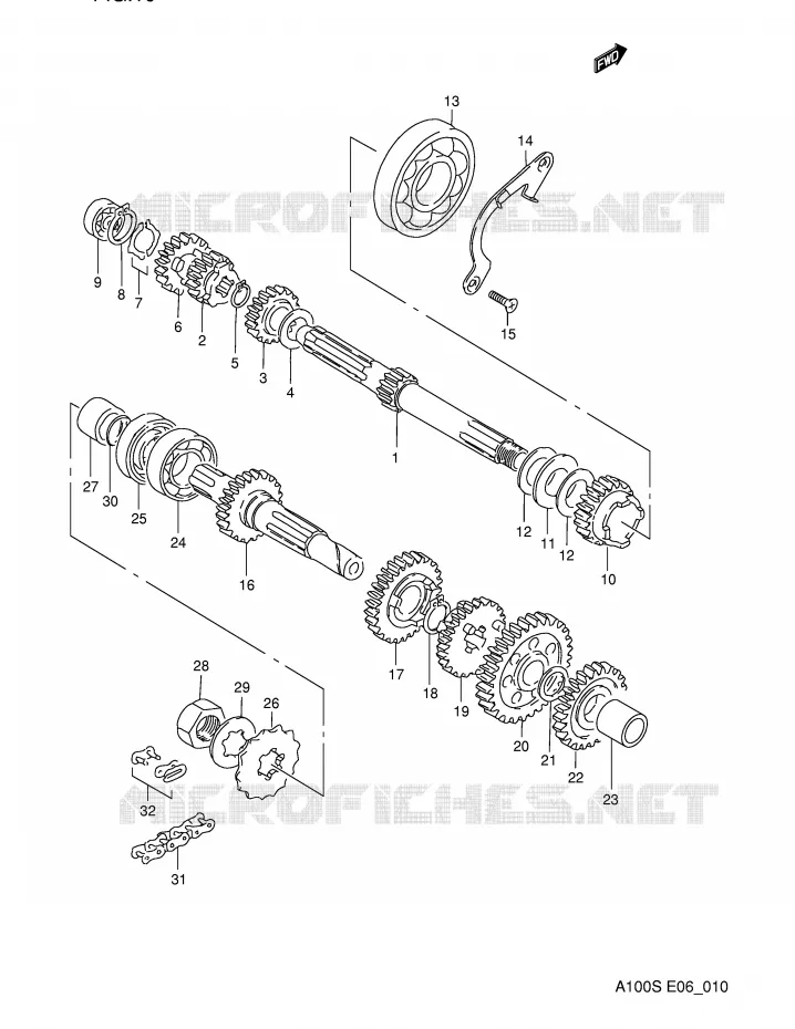 TRANSMISSION Suzuki MOTO 100 A100 1995  A100S(E6)