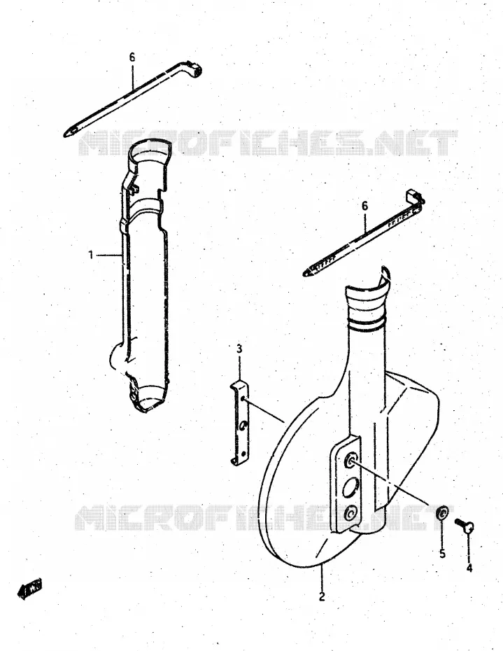 VOORVORK COVER (DR500RG) Suzuki MOTO 500 DR 1986  DR500RG(G/H/J)