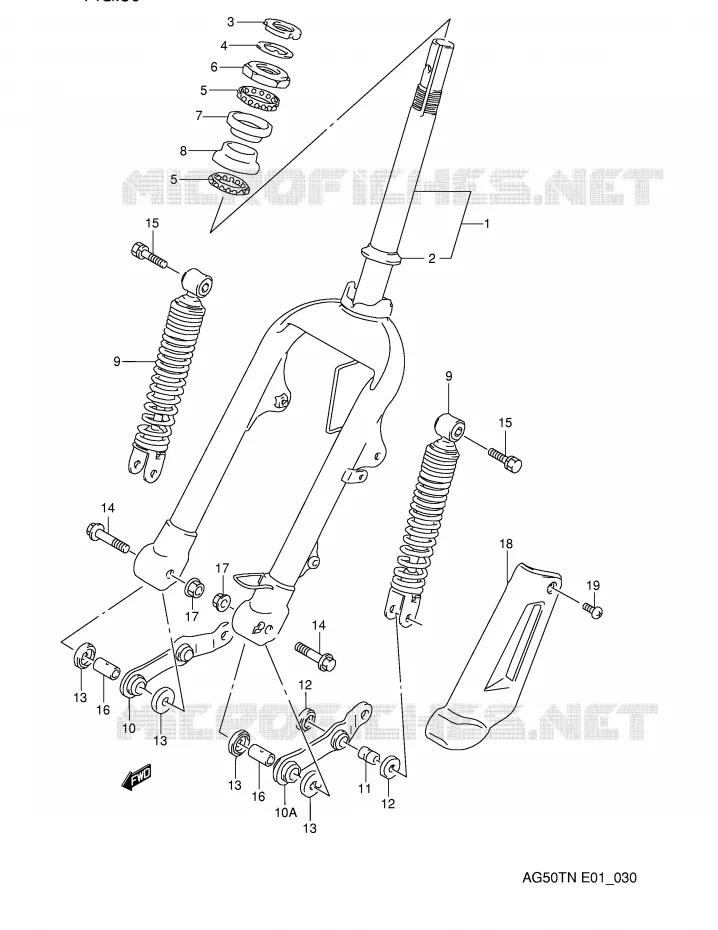 VOORVORK Suzuki SCOOTER 50 ADDRESS 1992  AG50TN(E1)