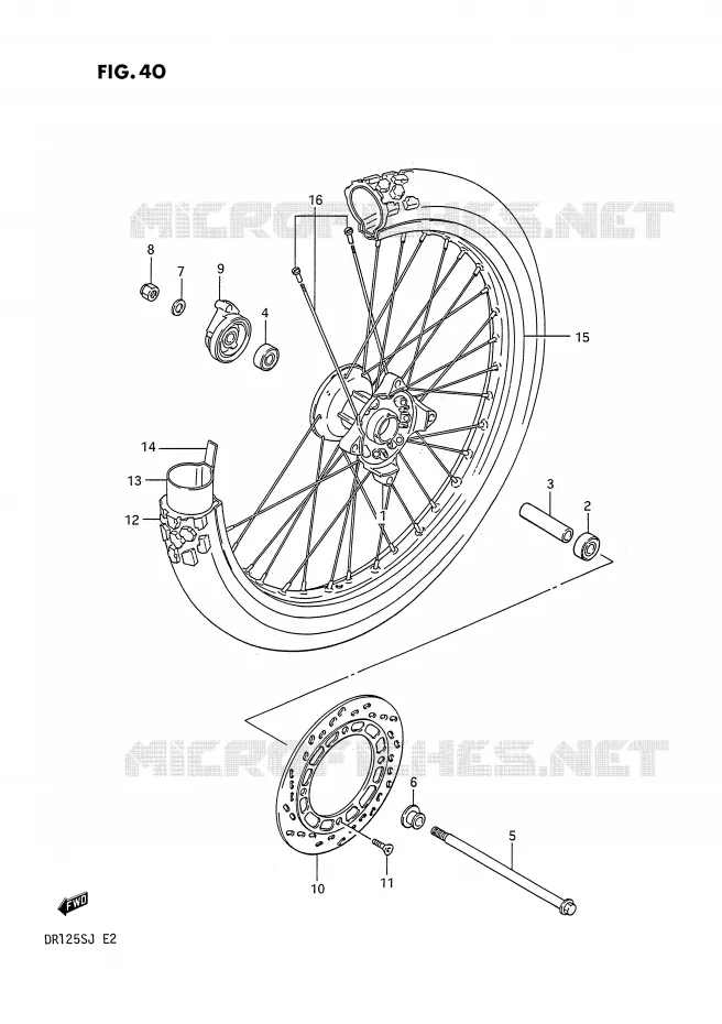 VOORWIEL Suzuki MOTO 125 DR 1985  DR125SF(E2)