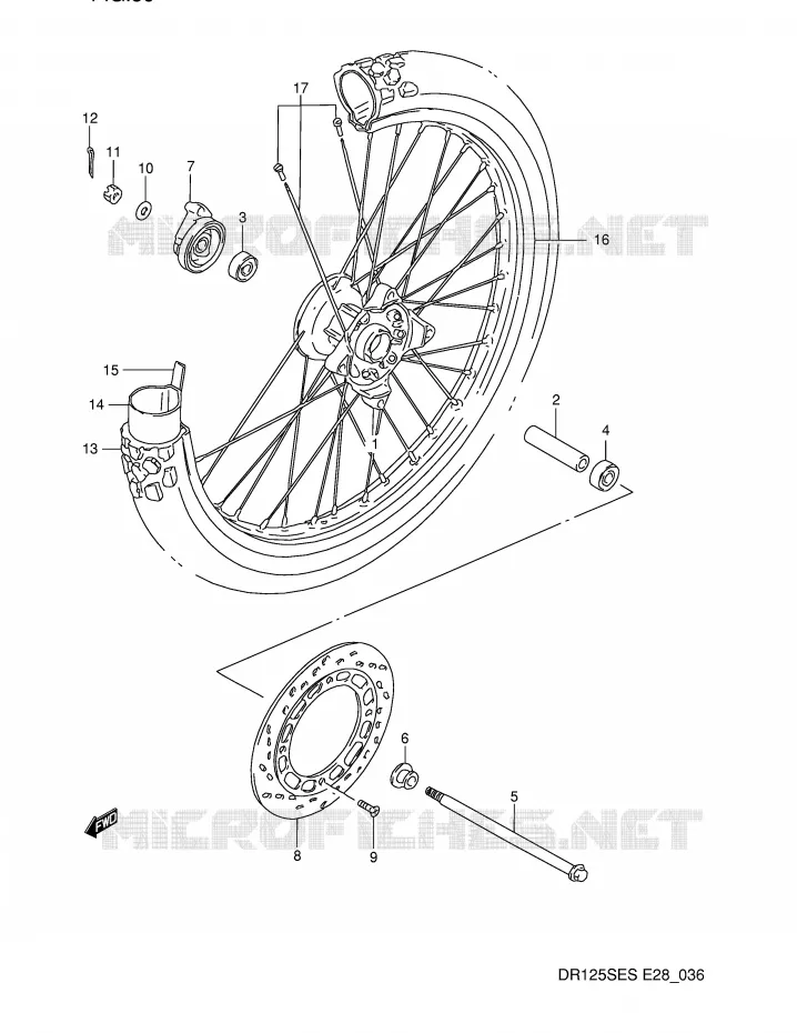 VOORWIEL Suzuki MOTO 125 DR 1994  DR125SER(E28)