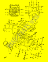 CILINDERKOP (REAR)(MODELE K1/K2/K3/K4) voor Suzuki INTRUDER 1500 2000