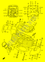 CILINDERKOP (REAR)(MODELE W/X/Y) voor Suzuki INTRUDER 1500 2014