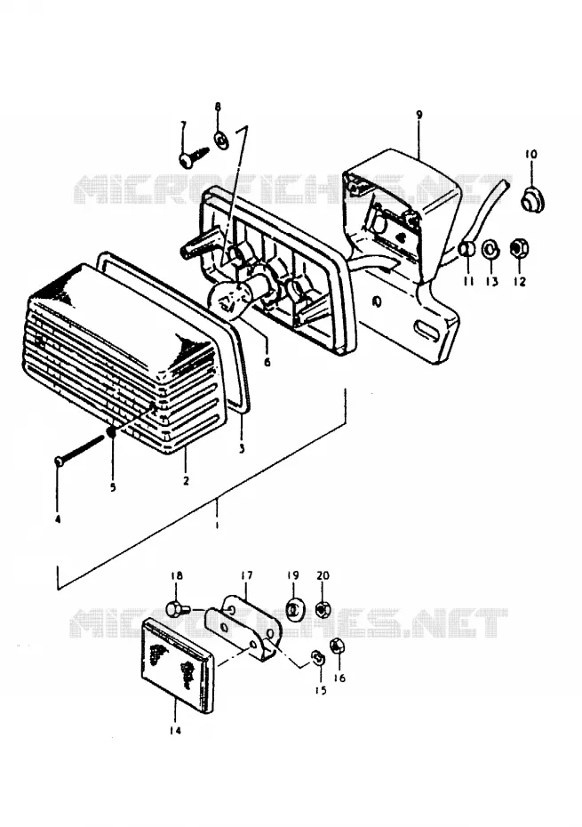 ACHTERLICHT (E16) Suzuki MOTO 50 ZR 1992  ZR50KEN