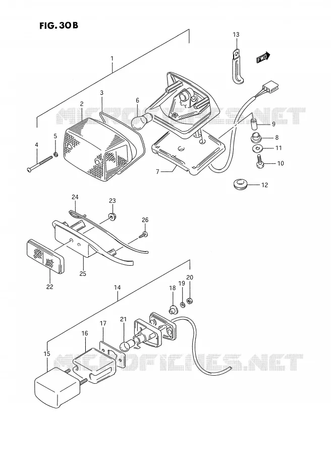 ACHTERLICHT (MODELE S) Suzuki MOTO 1400 INTRUDER 1991  VS1400GLPM(E2)