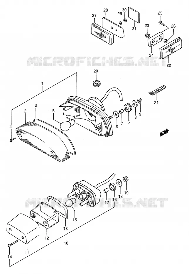 ACHTERLICHT Suzuki MOTO 1400 INTRUDER 1994  VS1400GLPR(E28)