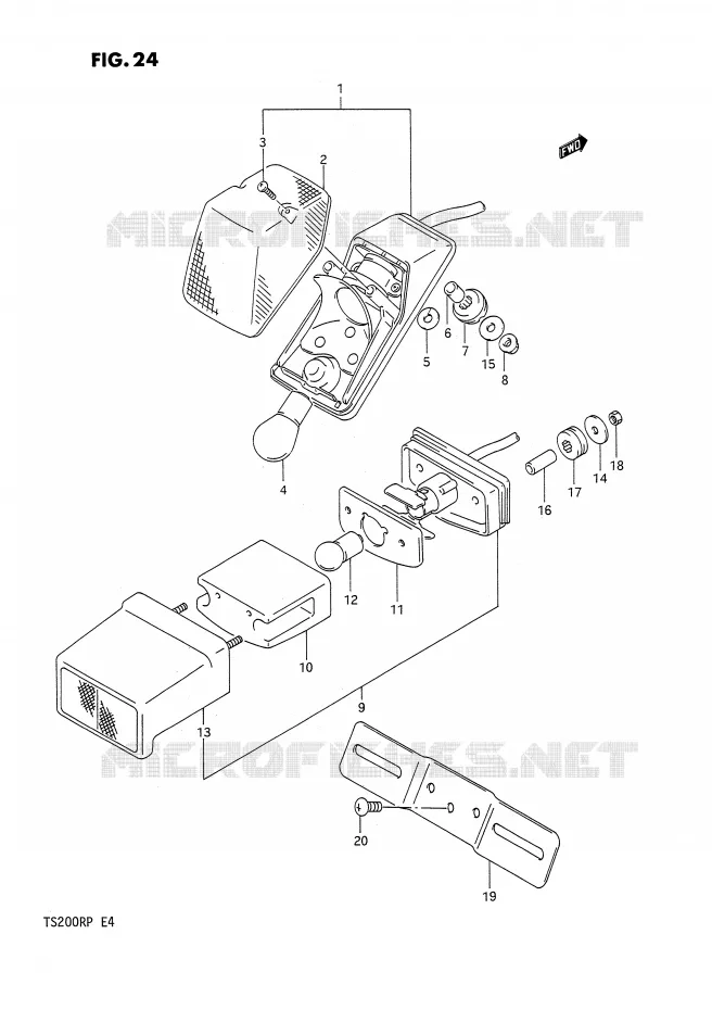 ACHTERLICHT Suzuki MOTO 200 TS-R 1993  TS200RP(E4)