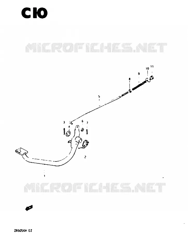 ACHTERREM Suzuki MOTO 50 ZR 1987  ZR50SKH(E/H)