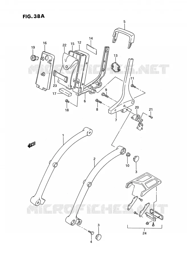 BACKREST (MODELE S) Suzuki MOTO 1400 INTRUDER 1992  VS1400GLFN(E2)