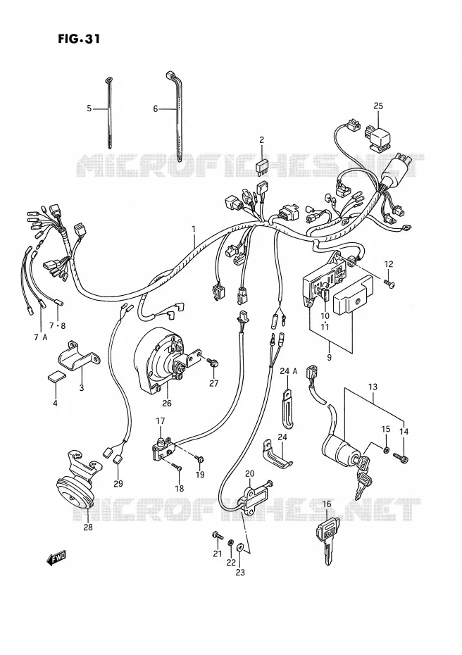 BEDRADING (MODELE H/J/K/L/M/N/P/R) Suzuki MOTO 1400 INTRUDER 1990  VS1400GLFL(E2)