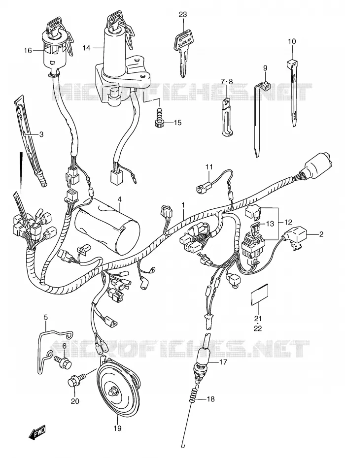 BEDRADING Suzuki MOTO 125 TS-R 1991  TS125RM(E2)