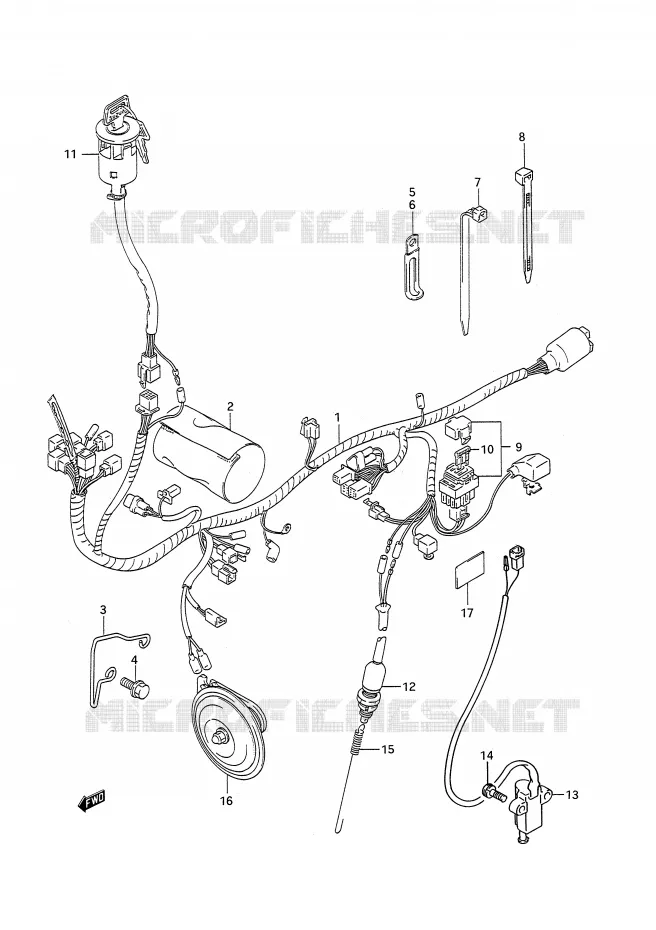 BEDRADING Suzuki MOTO 200 TS-R 1992  TS200RN(E28)