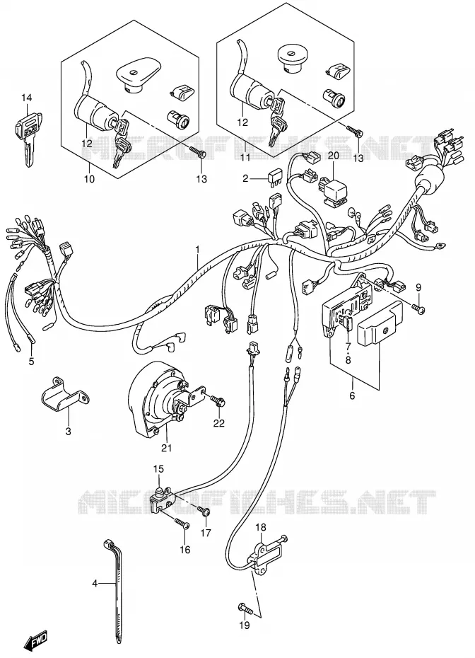 BEDRADING (VS1400GLPK4) Suzuki MOTO 1400 INTRUDER 2004  VS1400GLPK4(E3/E28)