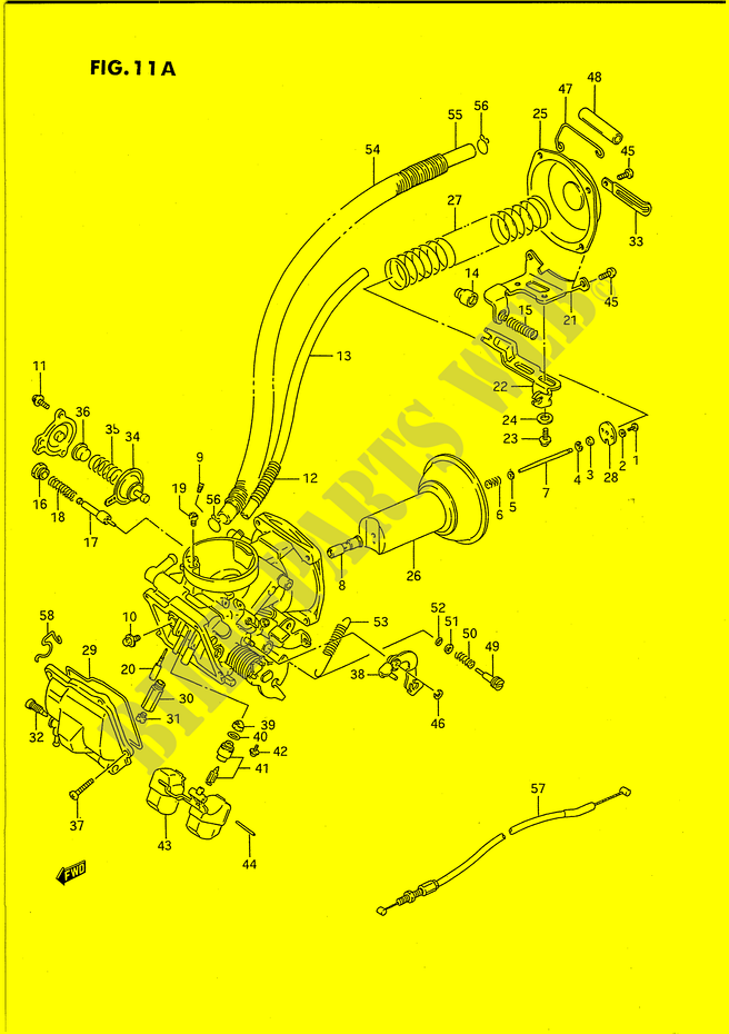 CARBURATOR (FRONT)(MODELE S) voor Suzuki INTRUDER 1400 1993