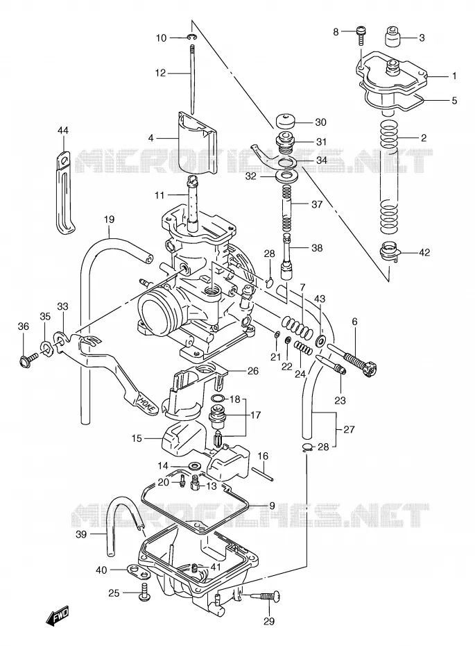 CARBURATOR Suzuki MOTO 125 TS-R 1990  TS125RL(E2)