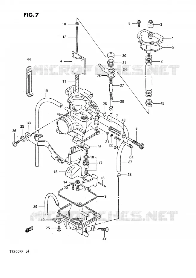 CARBURATOR Suzuki MOTO 200 TS-R 1991  TS200RM(E4)