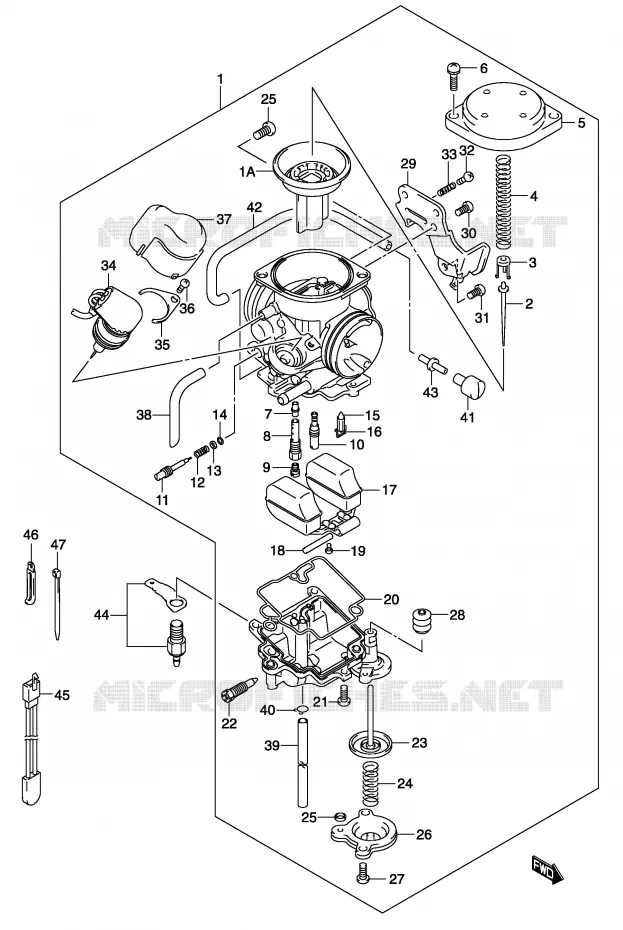 CARBURATOR Suzuki SCOOTER 150 BURGMAN 2004  UH150K4(P19)