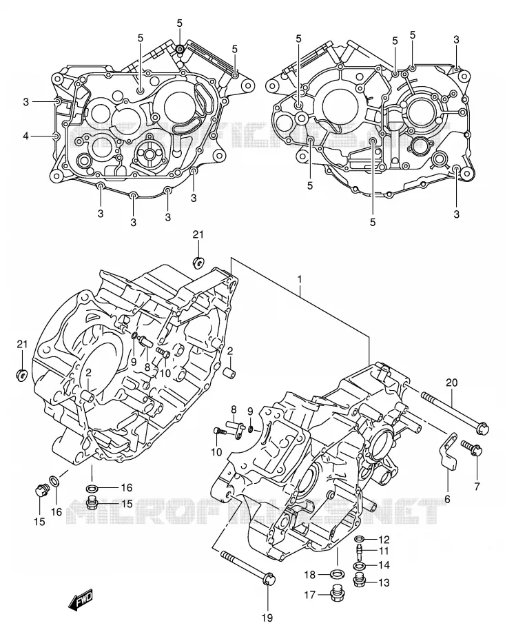 CASING Suzuki MOTO 125 INTRUDER 2001  VL125K1(E2)