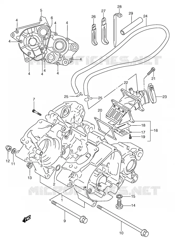 CASING Suzuki MOTO 125 TS-R 1992  TS125RN(E2)