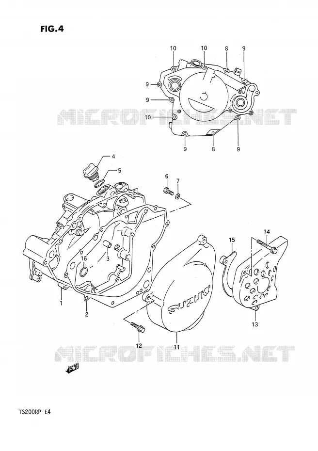 CASING Suzuki MOTO 200 TS-R 1992  TS200RN(E4)