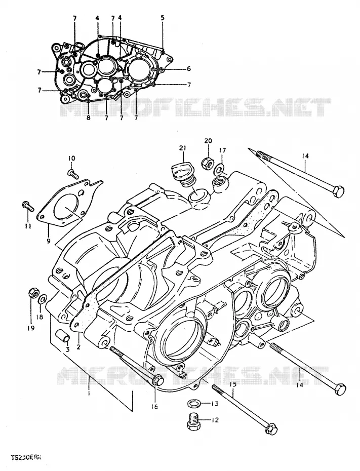 CASING Suzuki MOTO 250 TS-ER 1992  TS250ERN