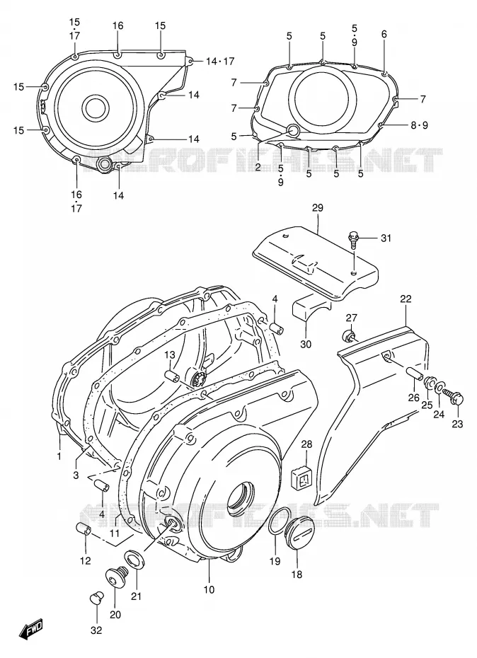 CASING Suzuki MOTO 800 INTRUDER 1992  VS800GLN(E28)