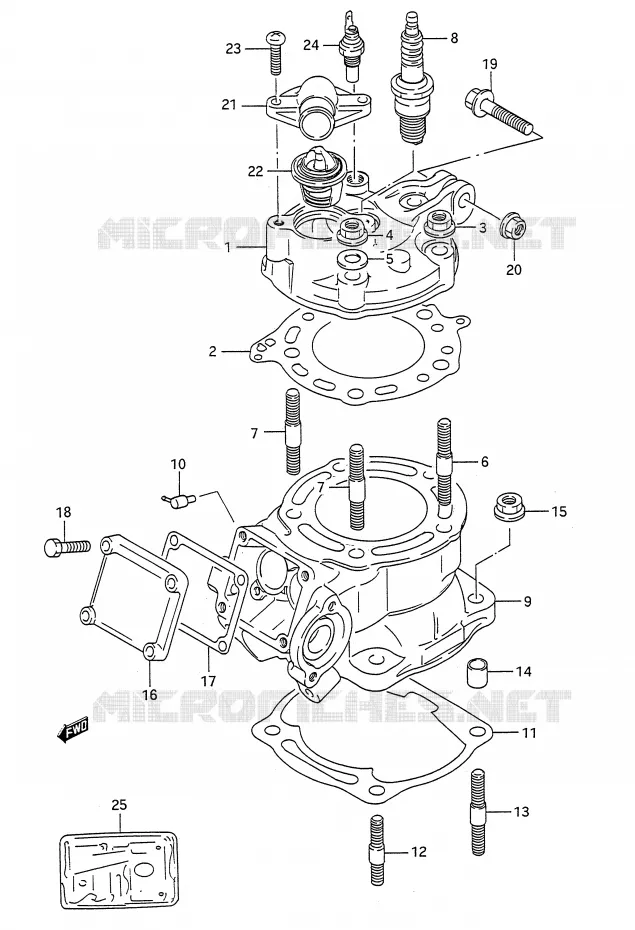 CILINDER Suzuki MOTO 200 TS-R 1992  TS200RN(E28)