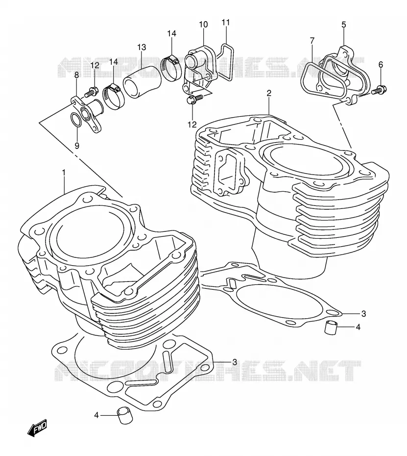 CILINDER Suzuki MOTO 800 VOLUSIA 2004  VL800K4(E2)