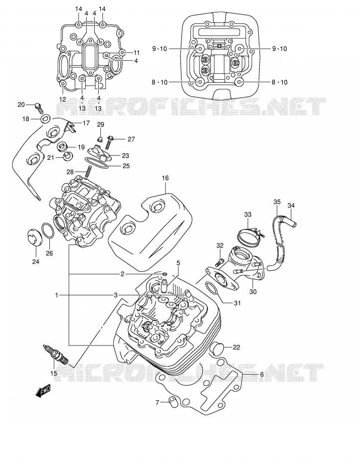 CILINDERKOP (AVT) Suzuki MOTO 250 INTRUDER 2003  VL250K3(E2)
