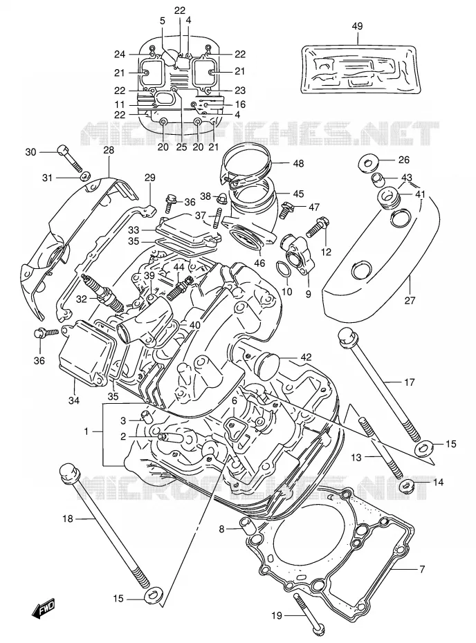 CILINDERKOP (AVT) Suzuki MOTO 800 INTRUDER 1992  VS800GLN(E2)
