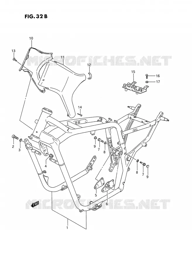 FRAME (MODELE S) Suzuki MOTO 1400 INTRUDER 1991  VS1400GLPM(E2)