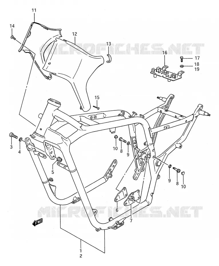 FRAME Suzuki MOTO 1400 INTRUDER 1995  VS1400GLFS(E28)
