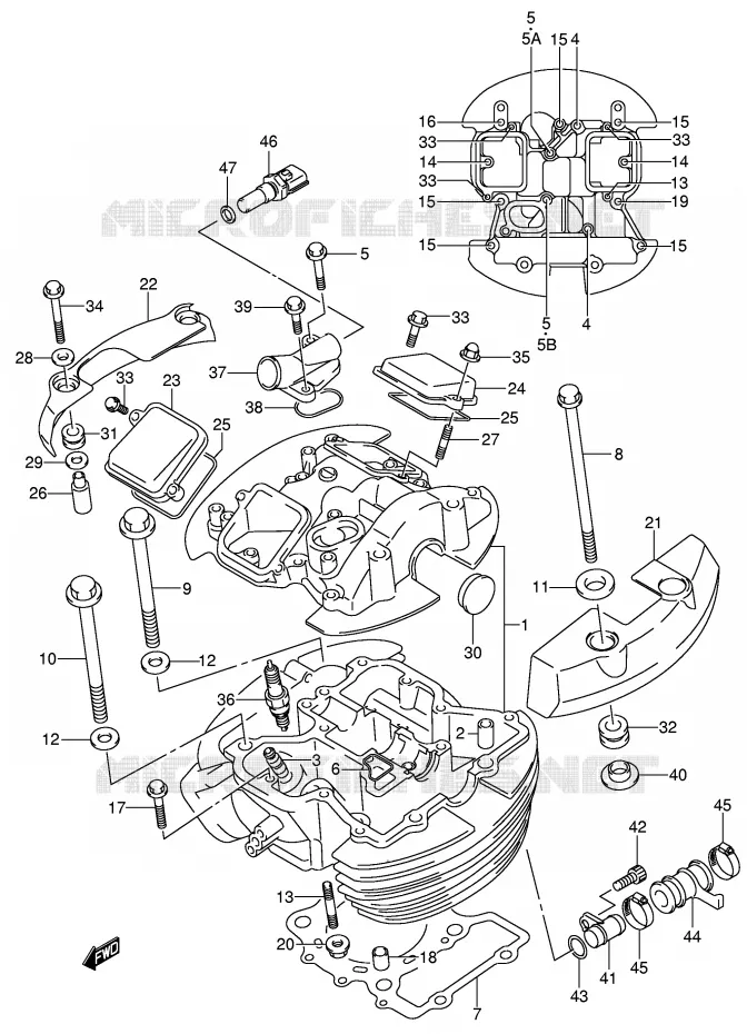 FRONT CILINDERKOP Suzuki MOTO 800 VOLUSIA 2002  VL800K2(E2)