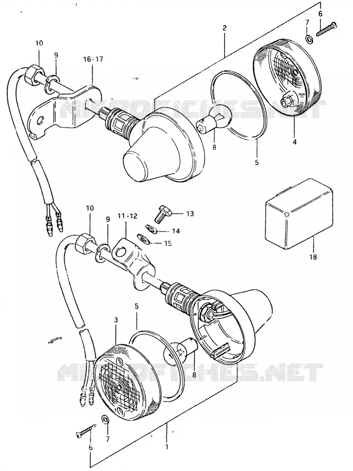 INDICATOREN (E2, E15) Suzuki MOTO 125 TS-ER 1996  TS125ERT(T/X)