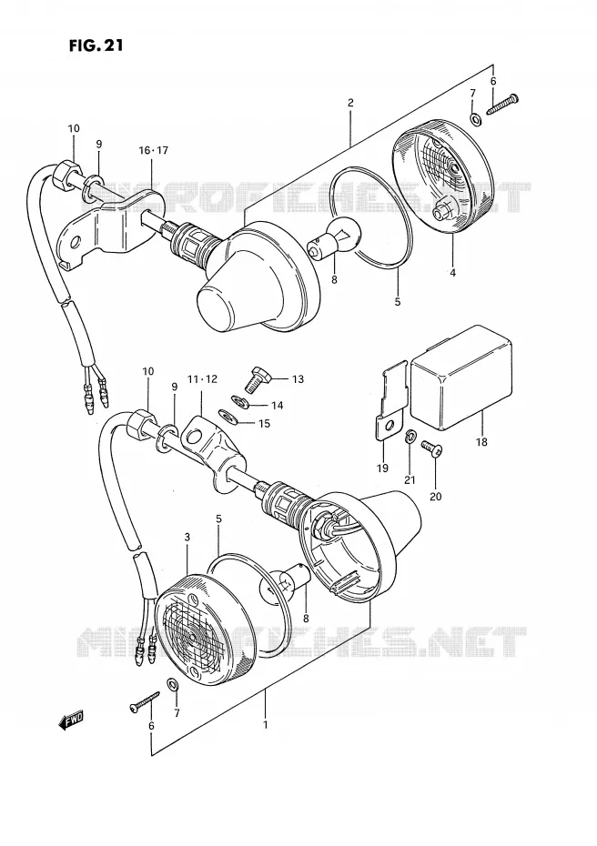 INDICATOREN (E2) Suzuki MOTO 185 TS-ER 1989  TS185ERK(E24)