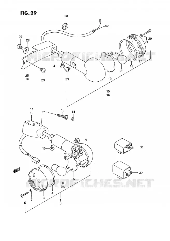 INDICATOREN (MODELE H/J/K/L/M/N/P/R) Suzuki MOTO 1400 INTRUDER 1994  VS1400GLPR(E2)