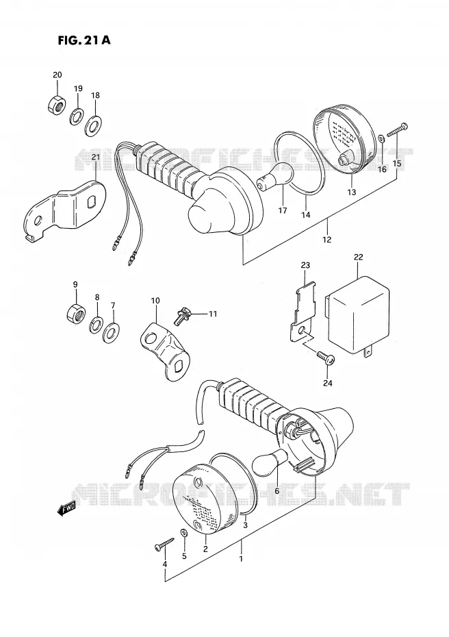 INDICATOREN (MODELE N/P/R E24) Suzuki MOTO 185 TS-ER 1989  TS185ERK(E24)