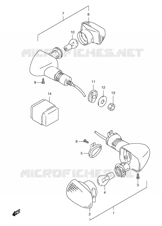 INDICATOREN Suzuki MOTO 650 FREEWIND 2001  XF650UK1(E2)
