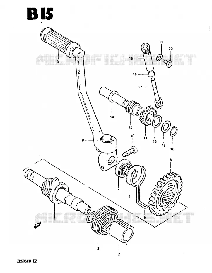 KICKSTARTER Suzuki MOTO 50 ZR 1987  ZR50SKH(E/H)