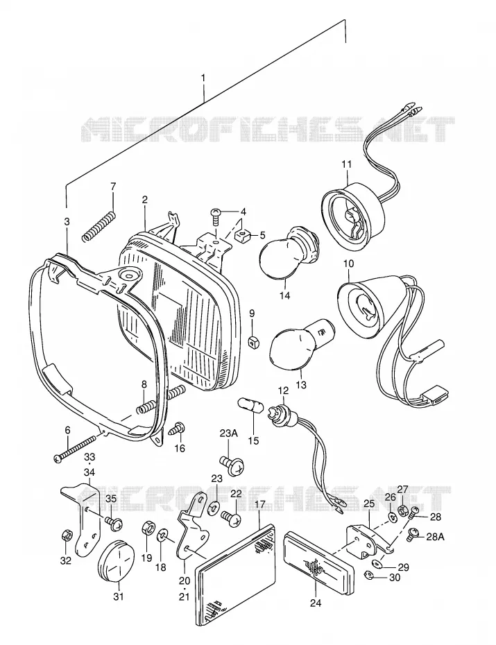KOPLAMP Suzuki MOTO 50 TS-X 1984  TS50XKE(E1)